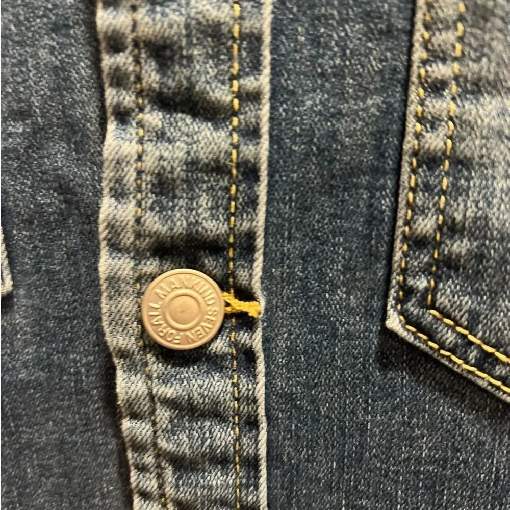 7 For All Mankind Girls XL Denim Shirt Dress | Button Front | Pockets XL